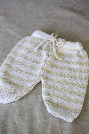 Cotton Stripe Knit Pants: Size 3 - 6 months