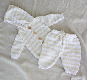 Cotton Stripe Knit Pants: Size 3 - 6 months